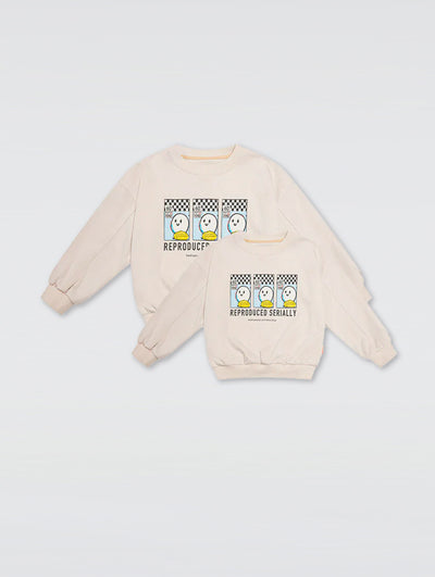 Family White Noc Printed Sweatshirt