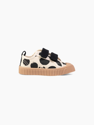 Polka Dot Velcro Canvas Shoes