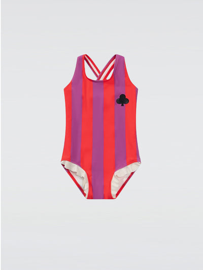 Color Block Striped One-Piece Swimsuit