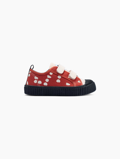 Lollipop Two Sides Polka Dots Canvas Shoes - Black & Red