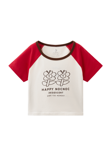 Adults Printed Raglan T-Shirt