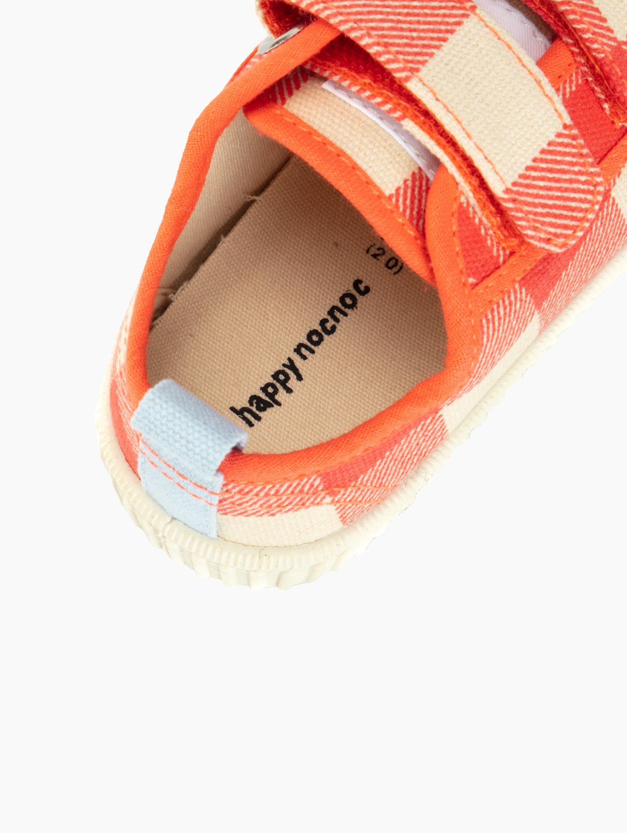 Orange Grid Velcro Canvas Shoes