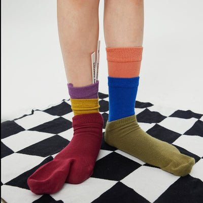 [Order To Get] Family Solid Color Mid Tube Socks