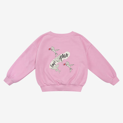 Pink Heart Printed Sweatshirt