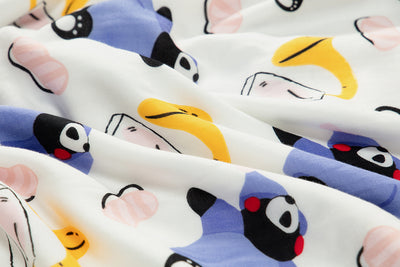 Anti-bacterial 4-layer Yarn Bamboo Zipper Sleeping Bag Pajama