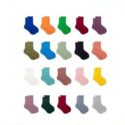 [Order To Get] Family Solid Color Mid Tube Socks