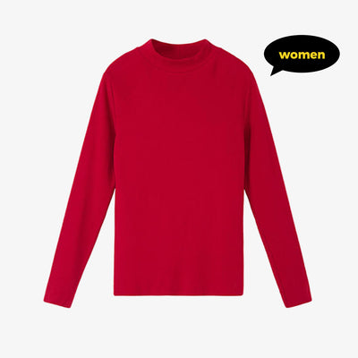 Self-Heating Velvet Semi-High Neck Top