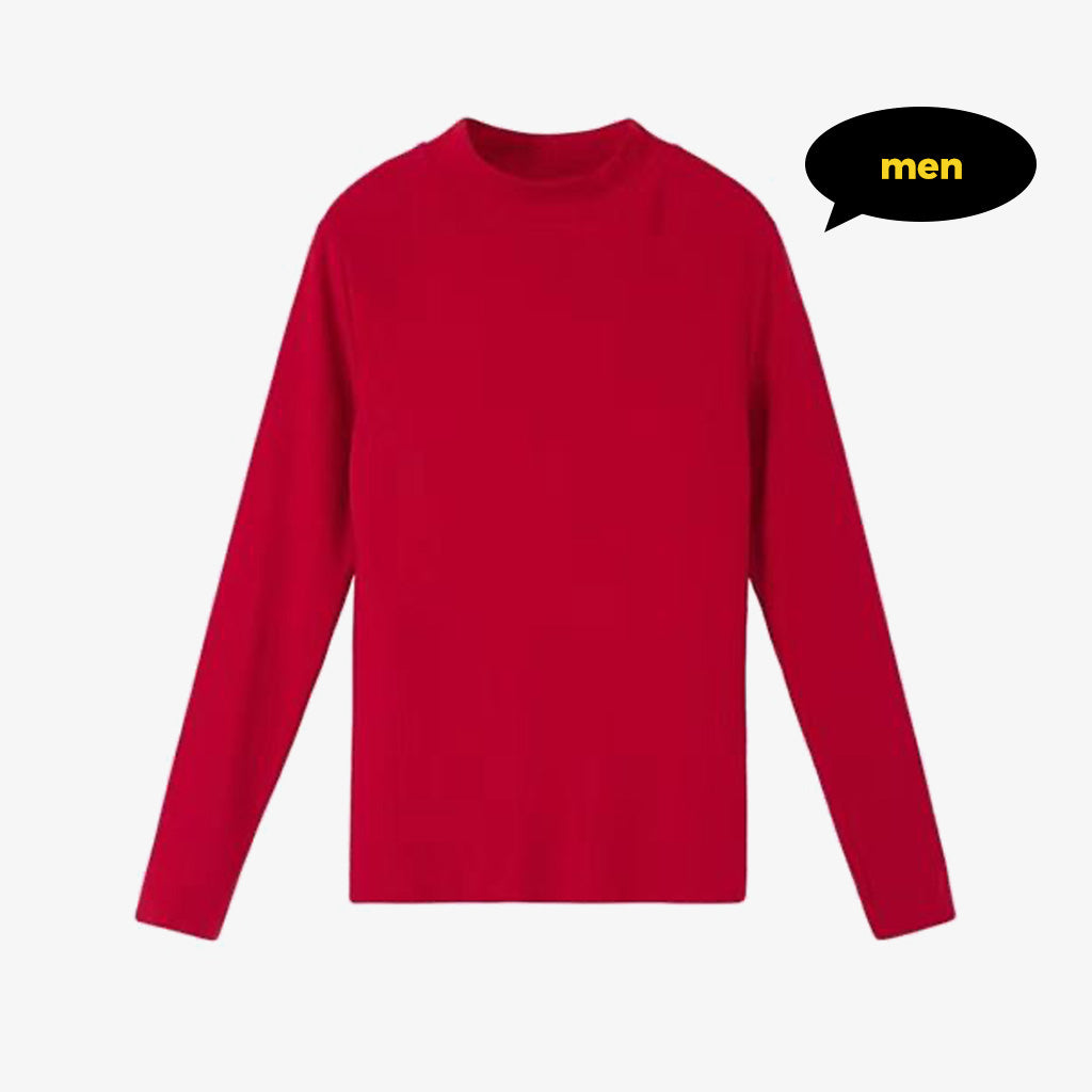 Self-Heating Velvet Semi-High Neck Top