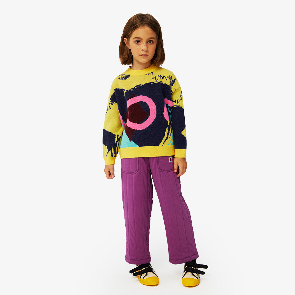 Geometric Print Crew Neck Sweater