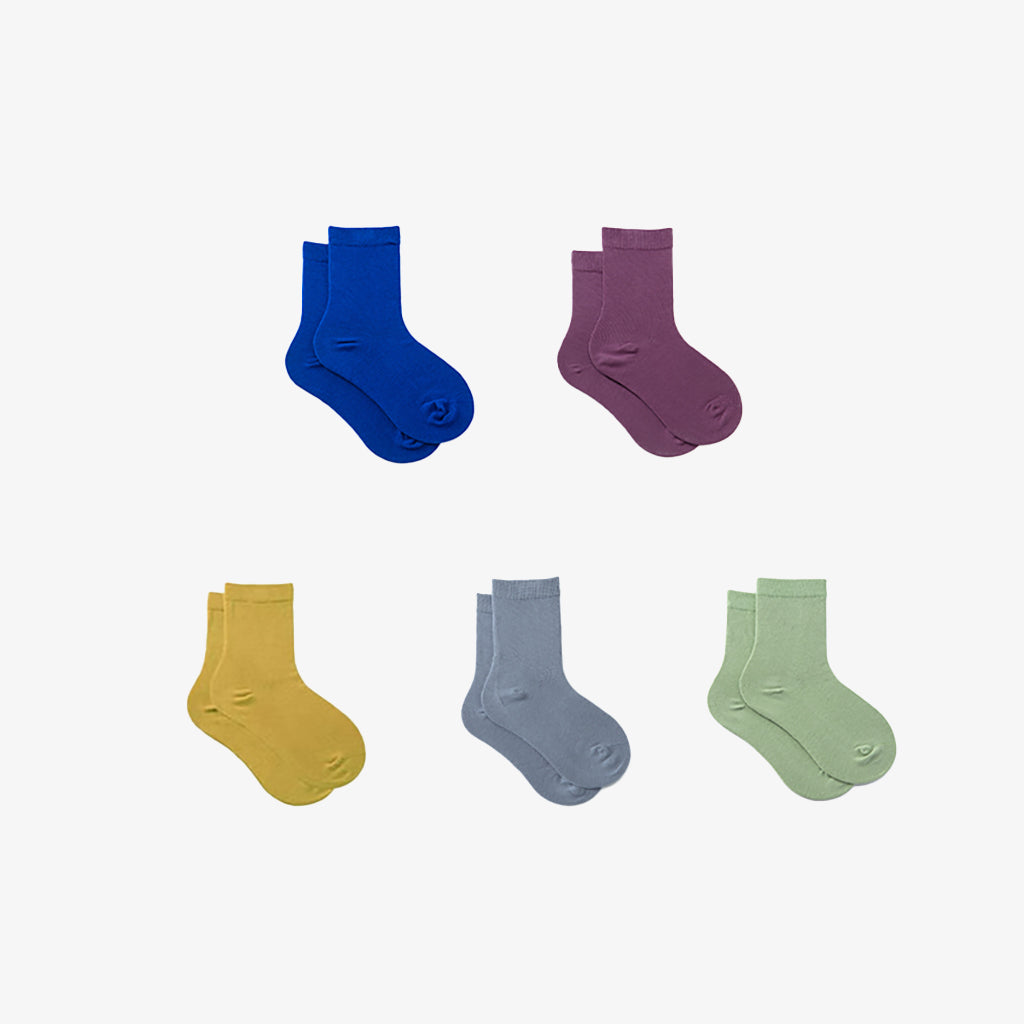 [Order To Get] Family Solid Color Mid Tube Socks