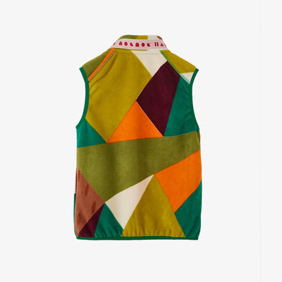 Camo Geometric Print Fleece Vest