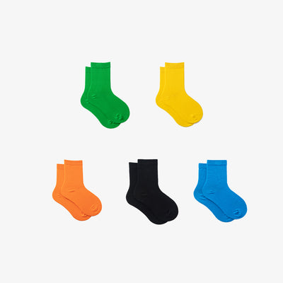 [Order To Get] Family Solid Color Mid Tube Socks